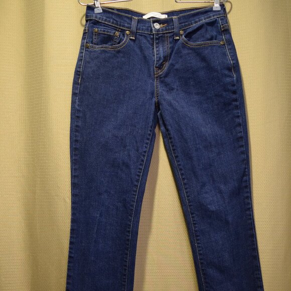 Levis 505 Jeans Straight Leg Womens Size 2 Medium Inseam 99% Cotton Excellent! - Picture 1 of 11